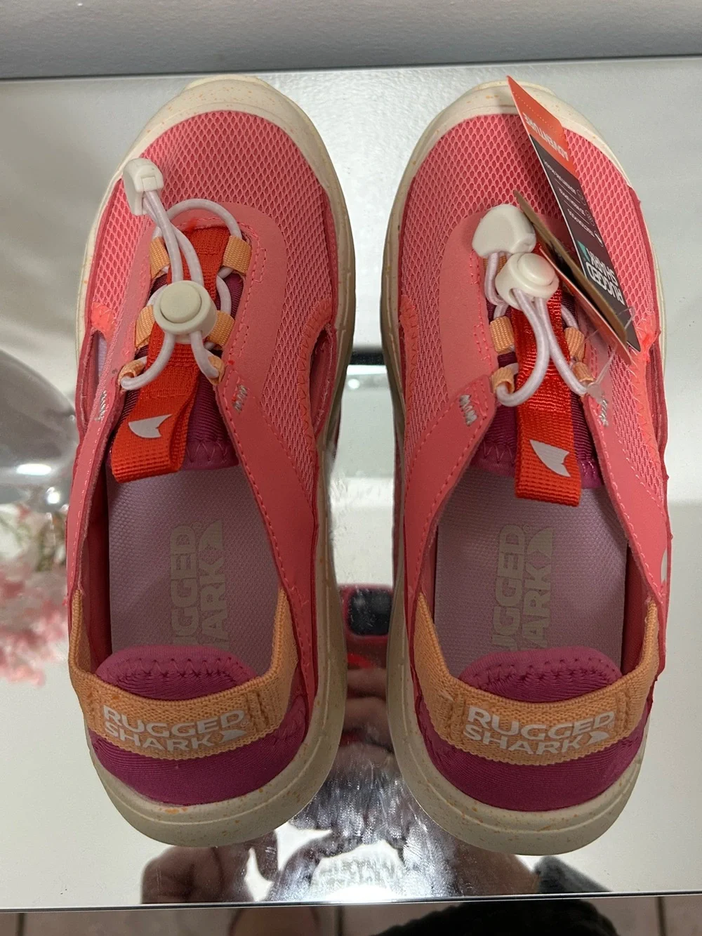 Rugged Shark Girls Pink Adventure Water Shoes Size 1 NWT